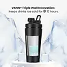 VANN 3-wandiger Ultimate Edelstahl-Shaker Schwarz 750 ML VANN 3-wandiger Ultimate Edelstahl-Shaker Schwarz 750 ML