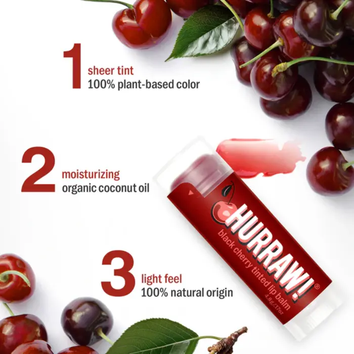 HURRAW! Lippenbalsam mit schwarzer Kirsche HURRAW! Lippenbalsam mit schwarzer Kirsche