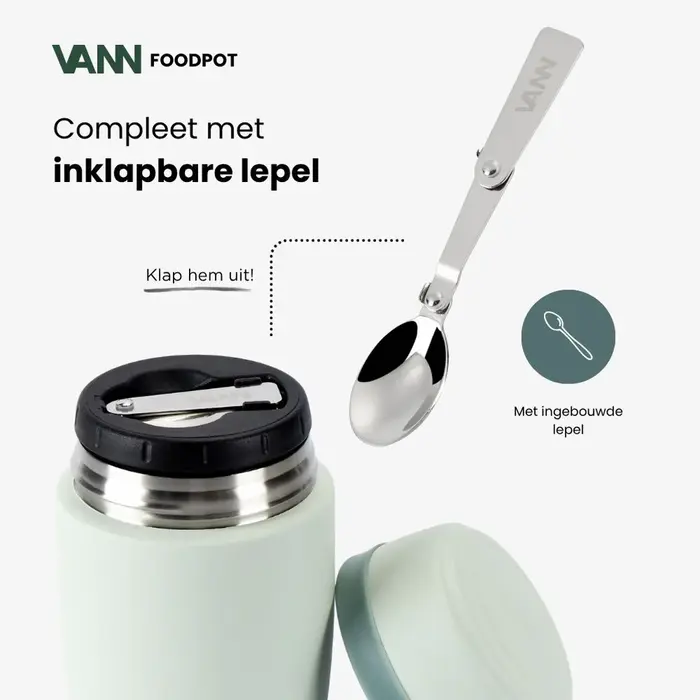 VANN Edelstahl-Thermos Foodpot Graugrün VANN Edelstahl-Thermos Foodpot Graugrün