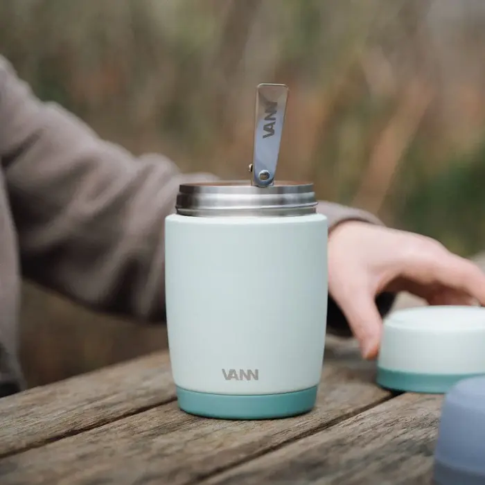 VANN Stainless Steel Thermos Lunch Pot Gray Green