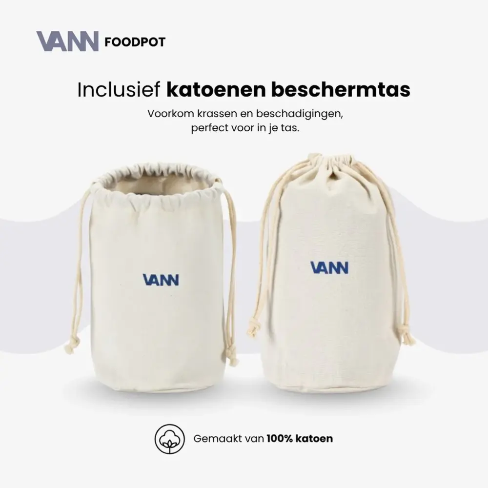 VANN RVS Thermos Lunchpot Zwart VANN RVS Thermos Lunchpot Zwart