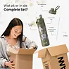 VANN 3-Walled Ultimate Stainless Steel Drinking Bottle Green Flowers 650 ml VANN 3-Walled Ultimate Stainless Steel Drinking Bottle Green Flowers 650 ml