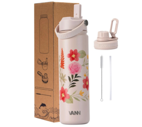 VANN Bottles Ultimate RVS Drinkfles Pastel Flowers 650 ML