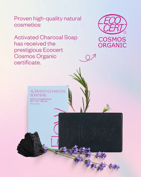 Flow Cosmetics Activated Charcoal & Tea Tree Gezichtsreiniger