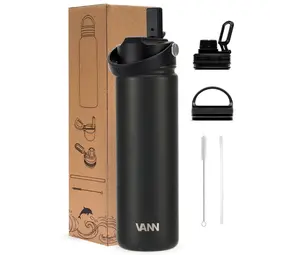 VANN Bottles Ultimate Edelstahl-Trinkflasche Schwarz 650 ML VANN Bottles Ultimate Edelstahl-Trinkflasche Schwarz 650 ML