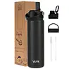 VANN 3-Walled Ultimate Stainless Steel Drinking Bottle Black 650 ML