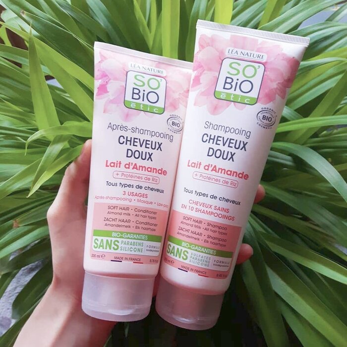 SO'BiO étic Shampoo Mandelmilch Reisproteine