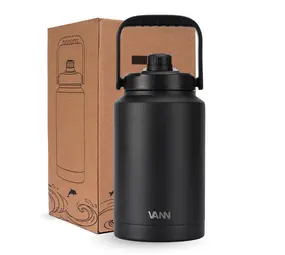 VANN Bottles Edelstahlkrug Schwarz 3,8 Liter