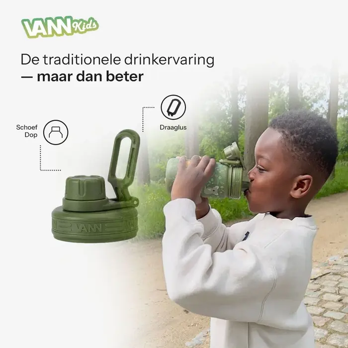 VANN 3-wandige Edelstahl Kinder-Trinkflasche Jungle 400 ML