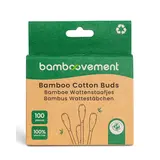 Bamboovement Bamboo Cotton Swabs 100 pieces Bamboovement Bamboo Cotton Swabs 100 pieces
