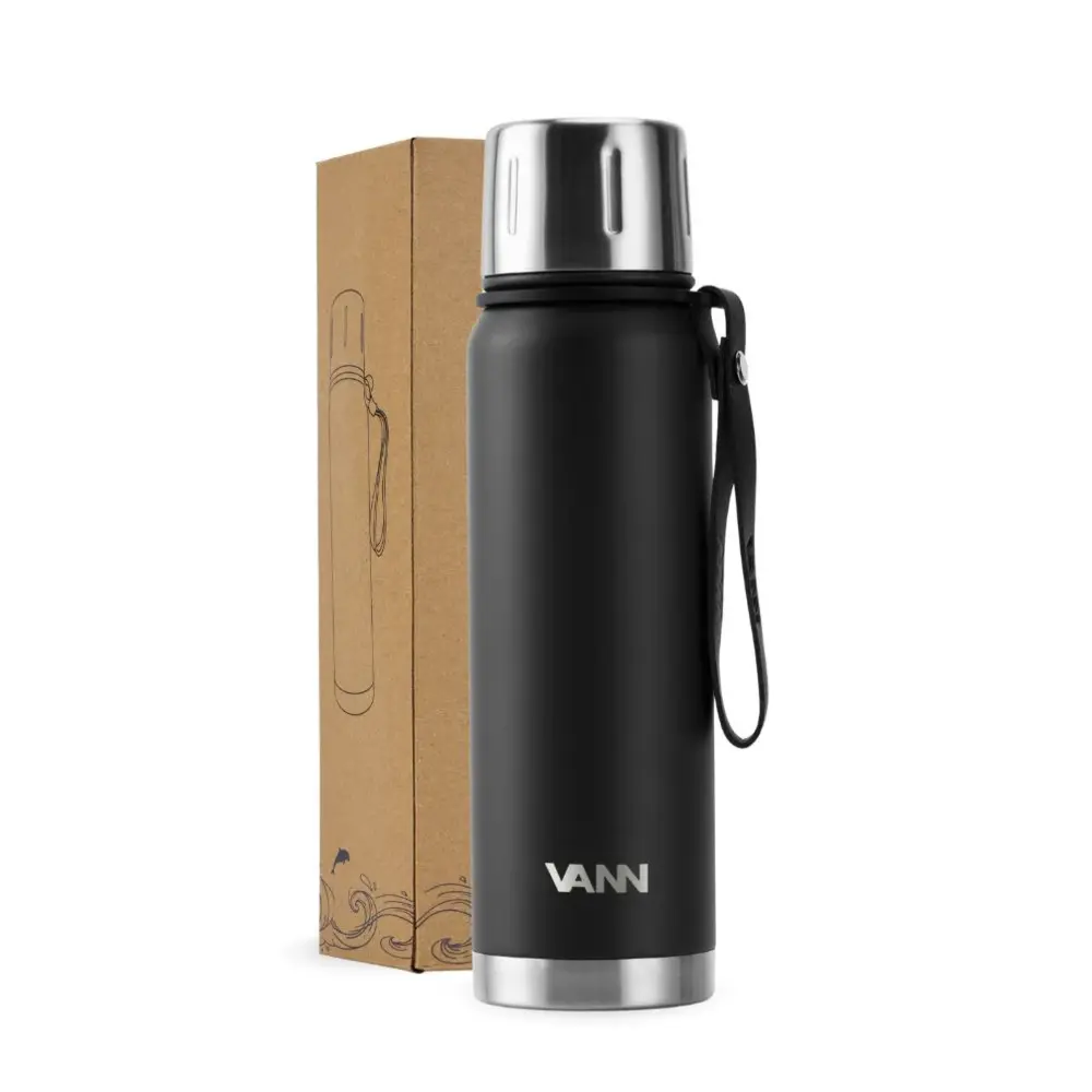 VANN Stainless Steel Thermos Bottle Black 500 ML VANN Stainless Steel Thermos Bottle Black 500 ML