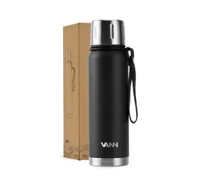 VANN Bottles Edelstahl Thermoskanne Schwarz 500 ML VANN Bottles Edelstahl Thermoskanne Schwarz 500 ML