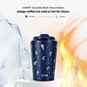VANN Koffiebeker RVS Blue Flower 350 ML VANN Koffiebeker RVS Blue Flower 350 ML