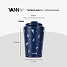 VANN Coffee cup stainless steel Blue Flower 350 ML