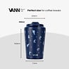 VANN Koffiebeker RVS Blue Flower 350 ML VANN Koffiebeker RVS Blue Flower 350 ML