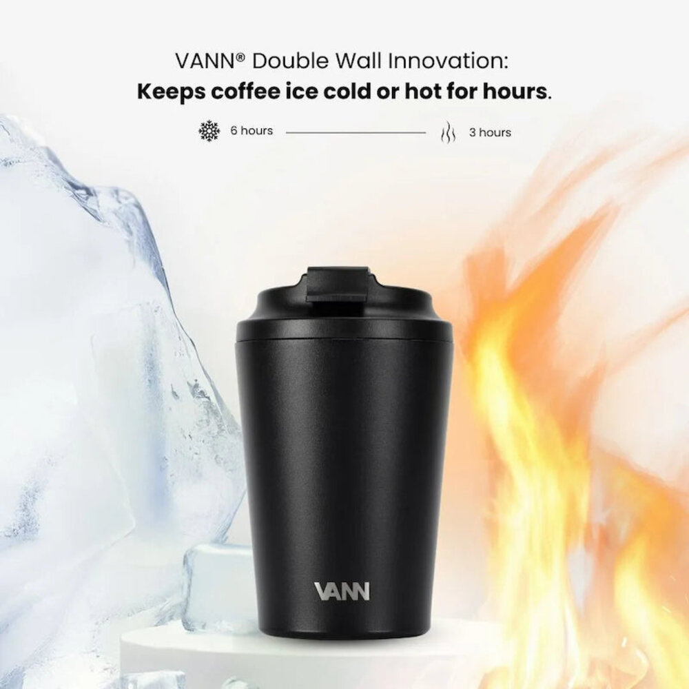 VANN Koffiebeker RVS Black 350 ML VANN Koffiebeker RVS Black 350 ML