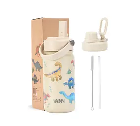VANN Bottles Stainless Steel Kids Drinking Bottle Dinosaurs 400 ML VANN Bottles Stainless Steel Kids Drinking Bottle Dinosaurs 400 ML