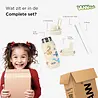 VANN 3-wandige Edelstahl Kinder-Trinkflasche Dinosaurier 400 ML