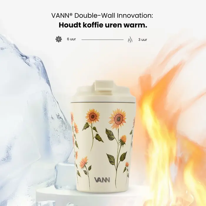 VANN Koffiebeker RVS Sunflower 350 ML