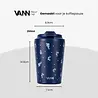 VANN Koffiebeker RVS Blue Flower 350 ML VANN Koffiebeker RVS Blue Flower 350 ML