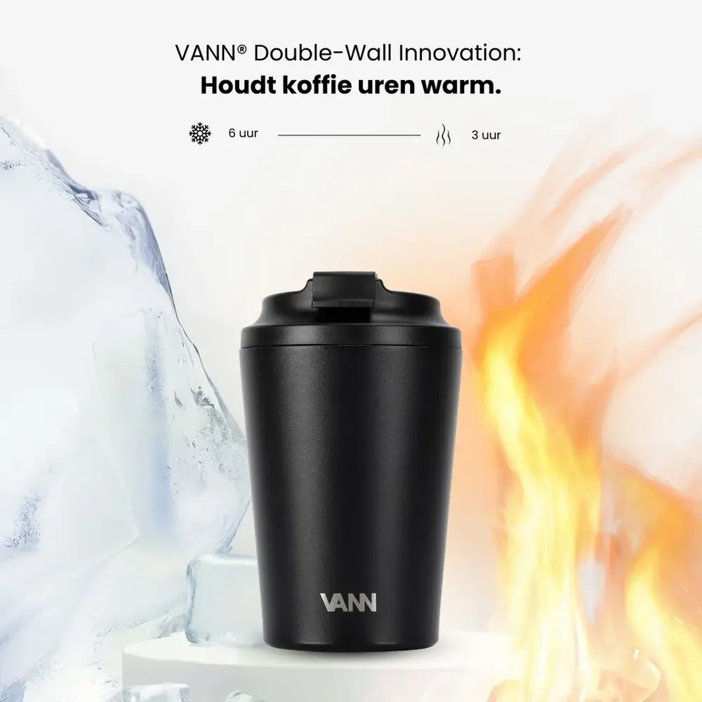 VANN Kaffeetasse Edelstahl Schwarz 350 ML VANN Kaffeetasse Edelstahl Schwarz 350 ML