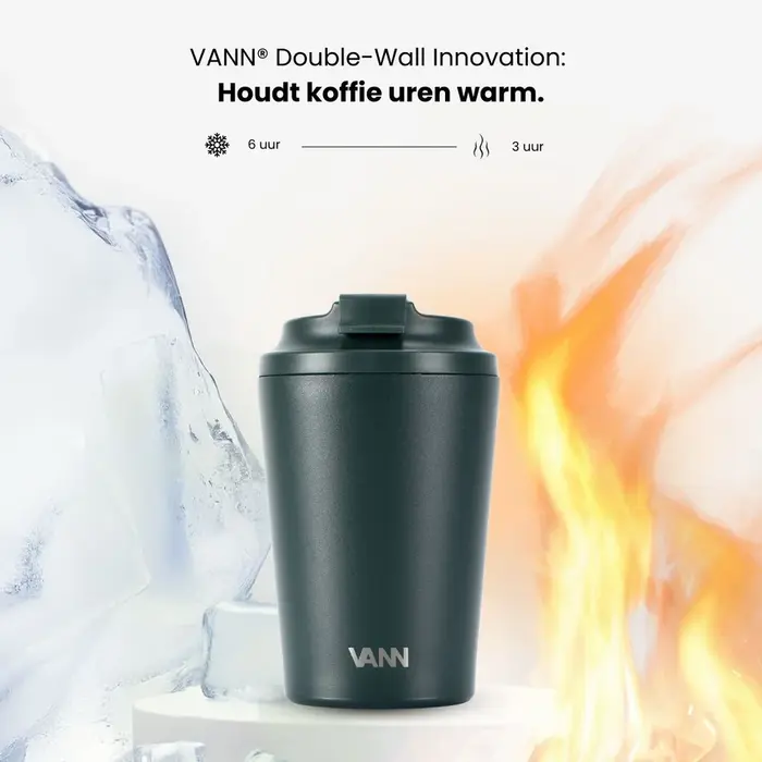 VANN Kaffeetasse Edelstahl Dunkelgrün 350 ML VANN Kaffeetasse Edelstahl Dunkelgrün 350 ML