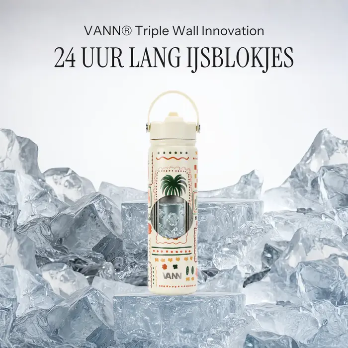 VANN 3-Wandige Ultimate RVS Vibe Bottle Pineapple 650 ML