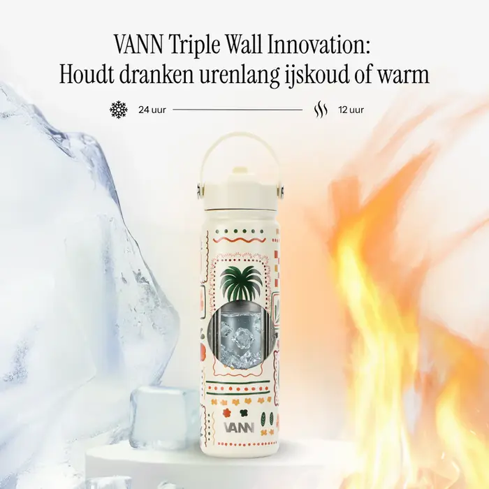 VANN 3-Wandige Ultimate RVS Vibe Bottle Pineapple 650 ML
