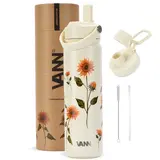 VANN Bottles Ultimate Edelstahl-Trinkflasche Sonnenblumen 650 ML VANN Bottles Ultimate Edelstahl-Trinkflasche Sonnenblumen 650 ML