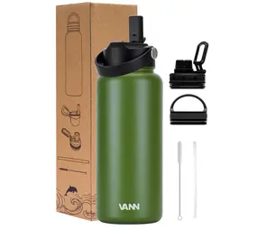 VANN Bottles Ultimate RVS Drinkfles Highland Green 1 Liter VANN Bottles Ultimate RVS Drinkfles Highland Green 1 Liter