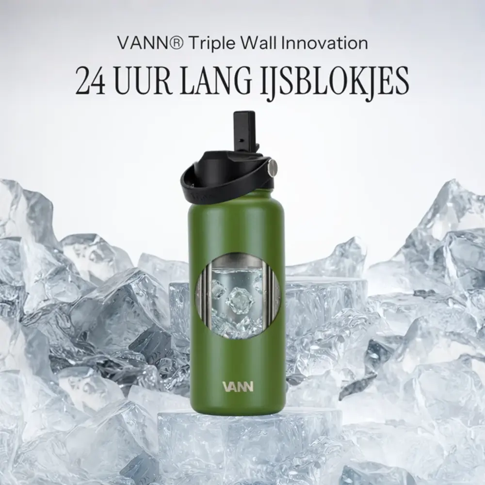 VANN 3-Walled Ultimate Stainless Steel Drinking Bottle Highland Green 1 Liter VANN 3-Walled Ultimate Stainless Steel Drinking Bottle Highland Green 1 Liter