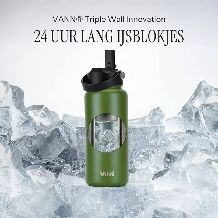 VANN 3-Walled Ultimate Stainless Steel Drinking Bottle Highland Green 1 Liter VANN 3-Walled Ultimate Stainless Steel Drinking Bottle Highland Green 1 Liter