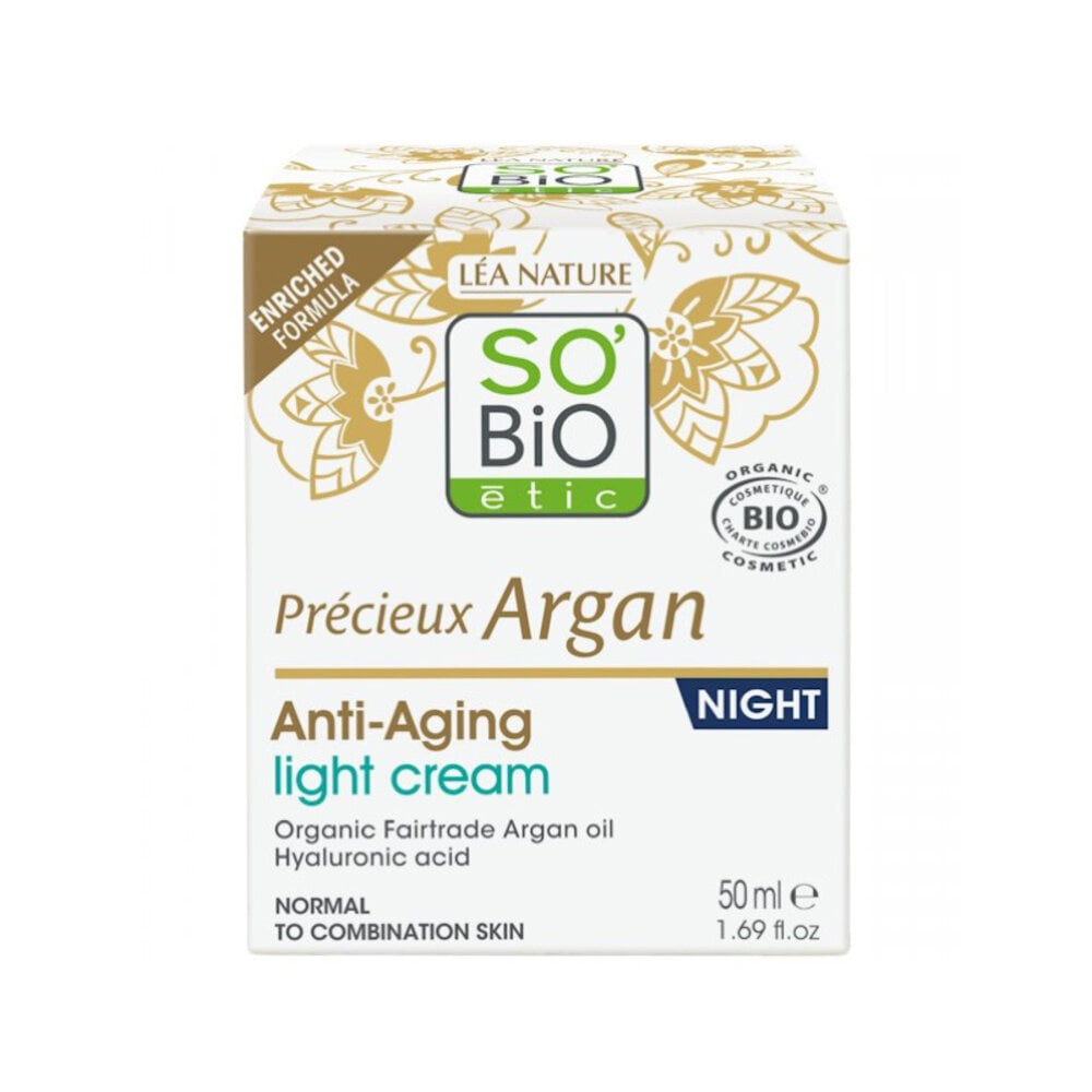 SO'BiO étic Précieux Argan Anti-Aging Light Cream Night SO'BiO étic Précieux Argan Anti-Aging Light Cream Night
