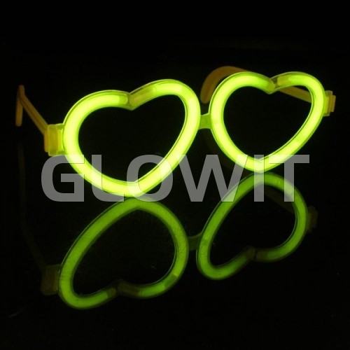 Glowit 25 Heart shaped glass connectors (Without sticks)