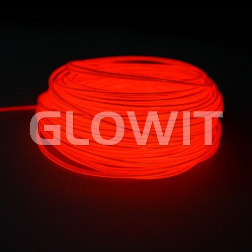 Glowit EL draad - 20m x 3.2mm - Rood
