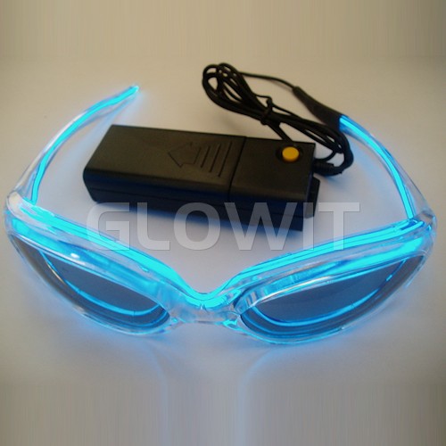 Glowit EL Sunglasses - 3v (2 x AA batteries) - Blue