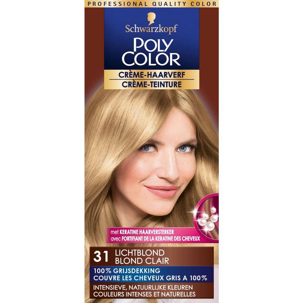 Colorant capillaire poly couleur 31 blond clair 90 ml