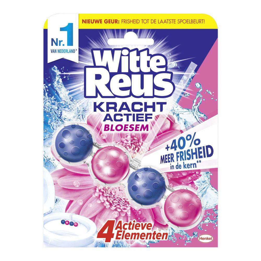 Witte Reus WC Kracht Actief Toiletblok Bloesem Boost 50 gr