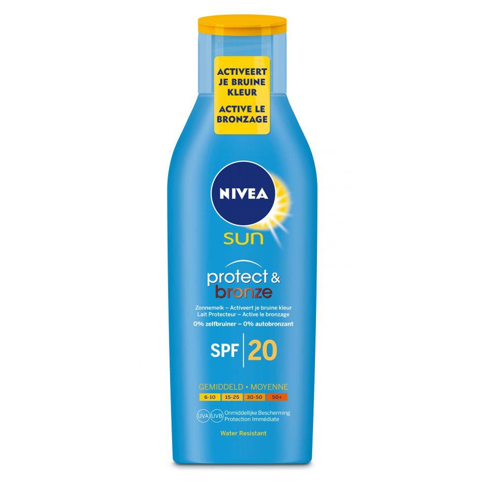 NIVEA SUN Protect & Bronze Sun Milk - SPF 20 - 200 ml
