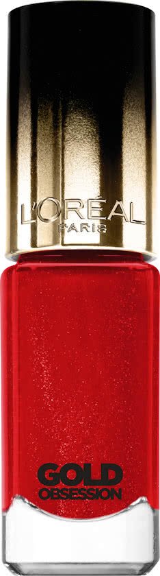 L'Oréal Paris, créateur de maquillage, couleur Collection Riche Exclusive Gold Obsession 40 5ml de vernis à ongles rouge