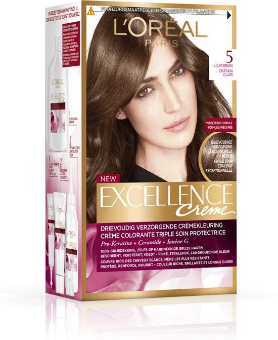 L'Oréal Paris Excellence Cream 5 - Marron clair - Teinture pour les cheveux