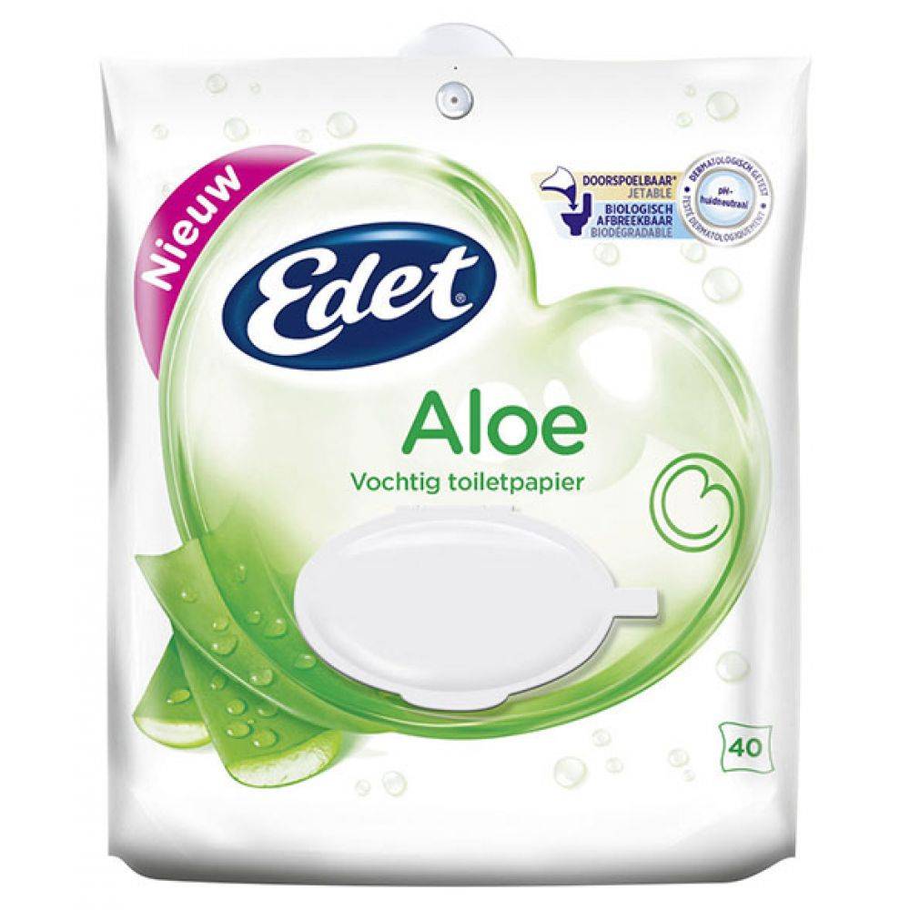 Edet Aloe Vera Moist Toilet Paper - 40 pieces