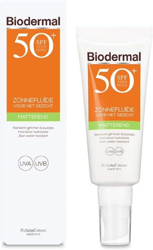 Crème solaire pour le visage - Fluide solaire matifiant - SPF 50 - 40ml