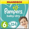 Couches Pampers Baby-Dry - Taille 6 (13+ kg) - 124 pièces - Boîte mensuelle