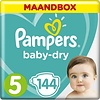 Pampers Baby-Dry - Größe 5 (Junior) 11-16 kg - Monatliche Schachtel 144 Stück - Windeln