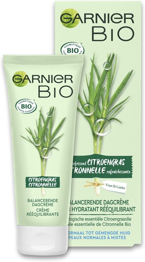 Bio Dagcrème - 50 ml - Normale tot gemengde huid - Verfrissend Citroengras