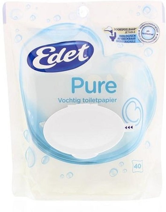 Vochtig Toiletpapier Pure 40st