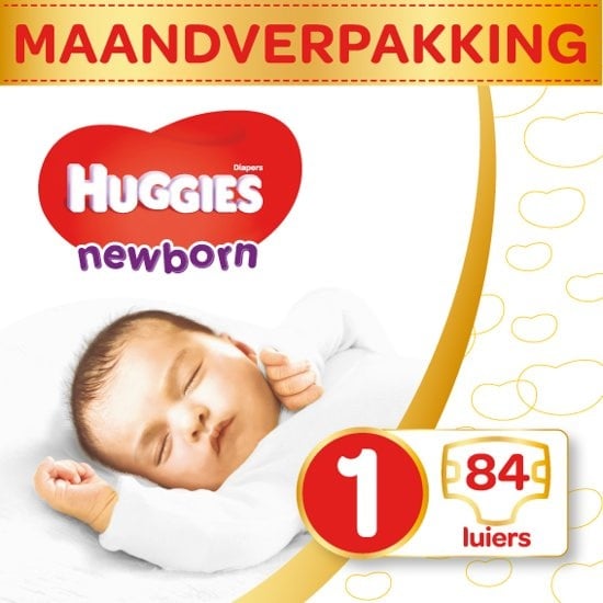 Huggies Newborn Luiers - 2 tot 5 kg - Maat 1 - 84 stuks