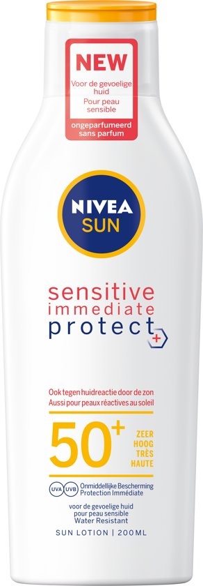 SUN Crème Solaire - Crème Solaire Protectrice Immédiate Sensible - SPF 50 - 200 ml