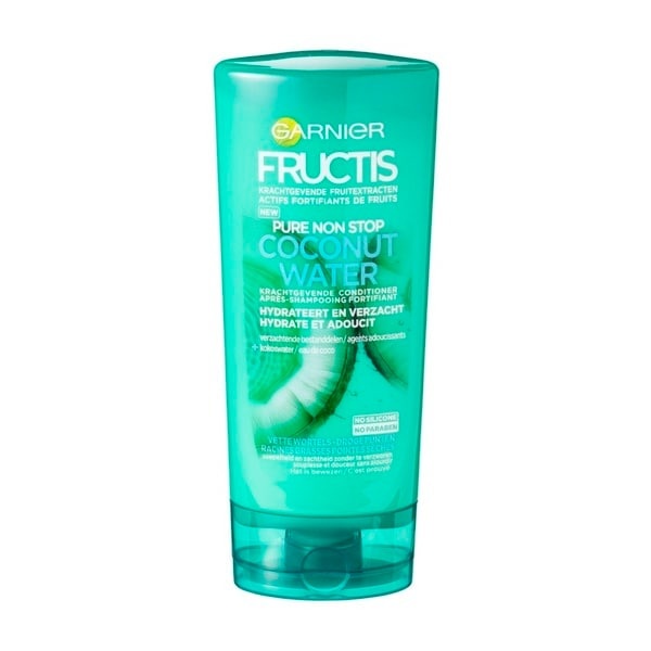 Fructis Pure Non Stop Eau de Coco - Conditionneur 200ml - Racines grasses, points secs